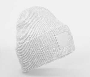 BEECHFIELD BF336R - DEEP CUFFED TONAL PATCH BEANIE Cloud Grey