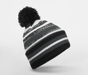 BEECHFIELD BF474R - MULTI-SPORT FAN BEANIE Black/Graphite Grey/White