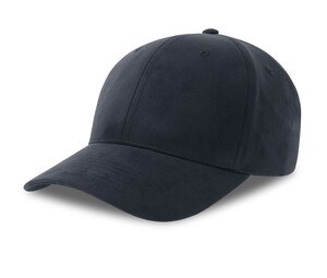 ATLANTIS HEADWEAR AT287 - Mid visor faux suede 6-panel cap Black