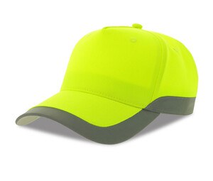 ATLANTIS HEADWEAR AT296 - Gorra de alta visibilidad de 5 paneles Fluo Yellow